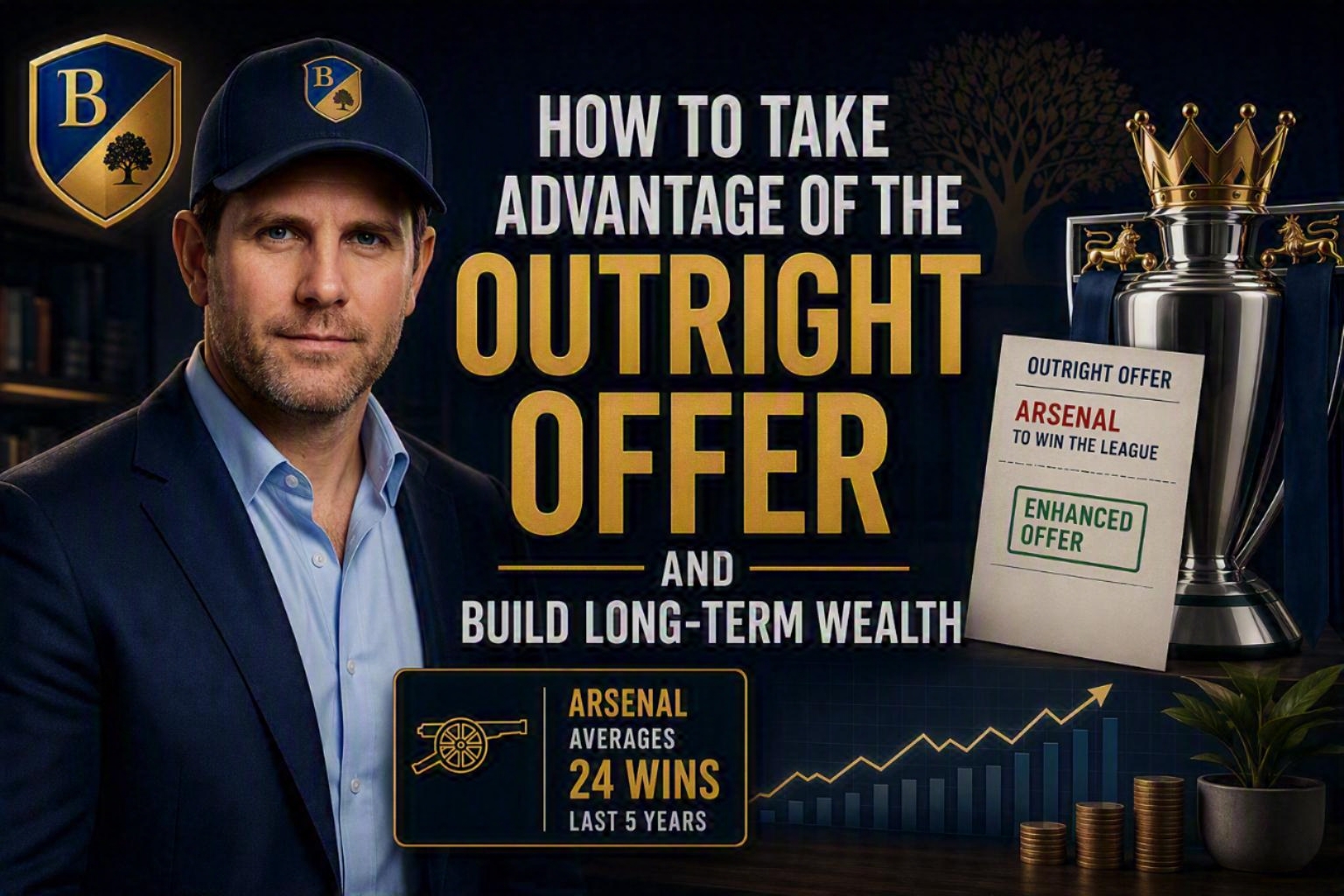 How to take advantage of the Outright Offer and build long-term wealth — Arsenal average 24 wins over the last 5 seasons