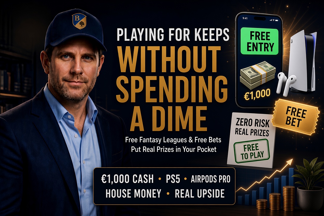 Free fantasy leagues and free bets — zero risk, real prizes including cash, a PS5 and AirPods Pro